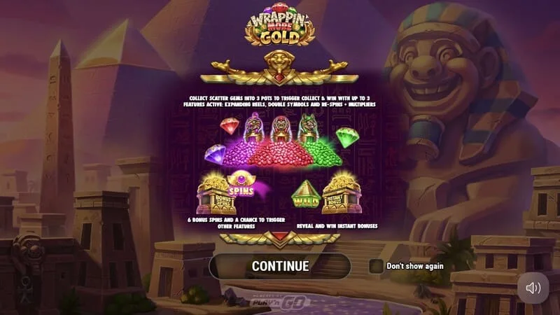 Wrappin' More Gold - Menu Utama dengan Mummy dan Piramida